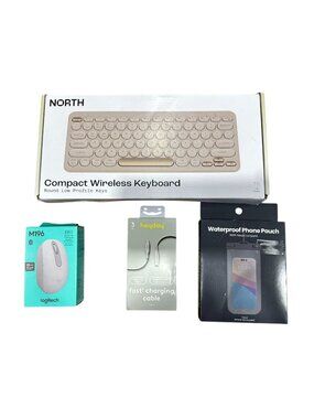 Logitech M196 Wireless Bluetooth Mouse, North Compact Wireless Keyboard 78 Keys